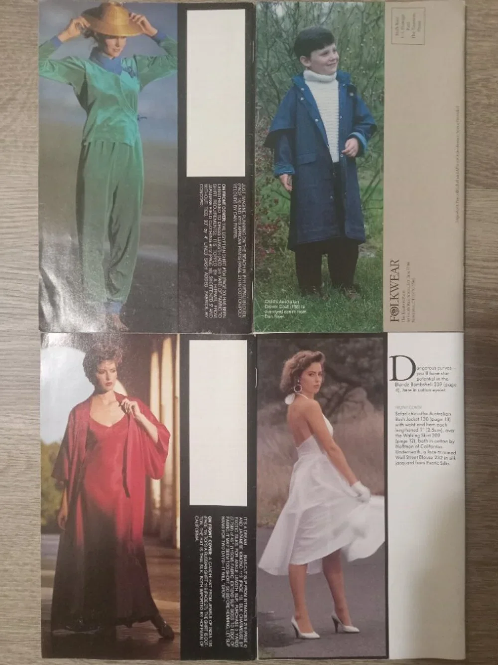 Lot of 4 Vintage VTG Folkwear Home Catalogs 1985 1993 Collection Patterns Design